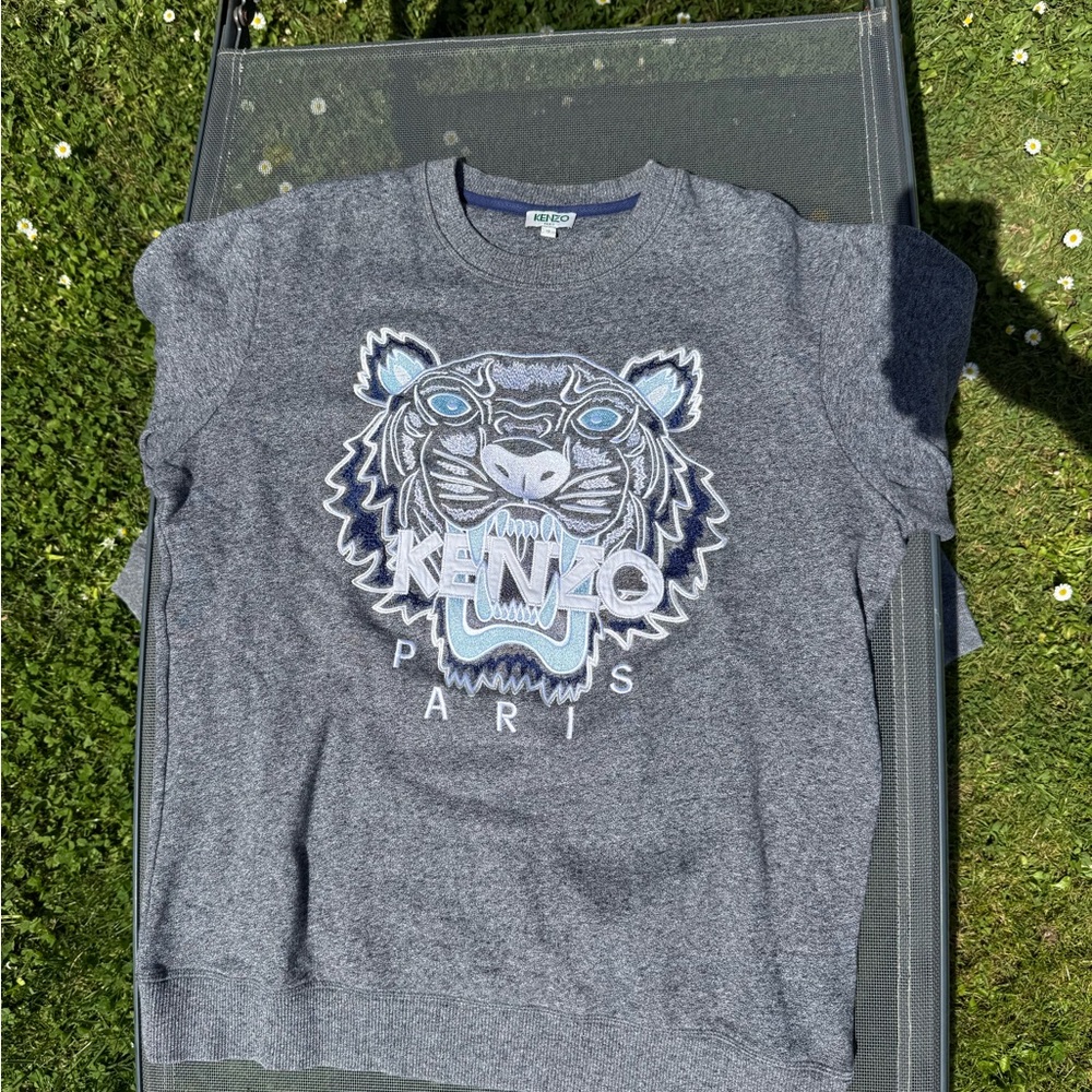 Kenzo Gray Tiger Sweatshirt Iconic Streetwear
